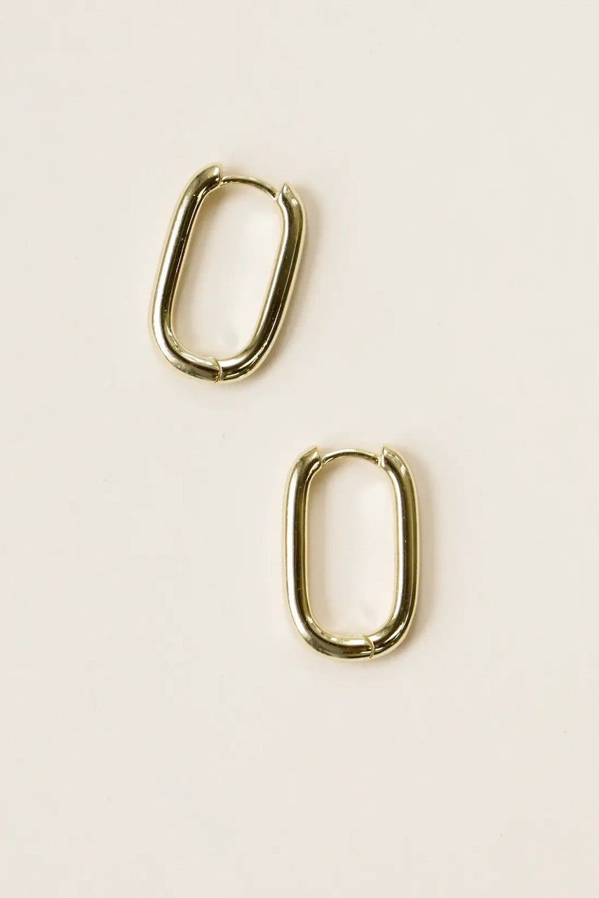 JaxKelly Rectangle Hoop Earrings Large