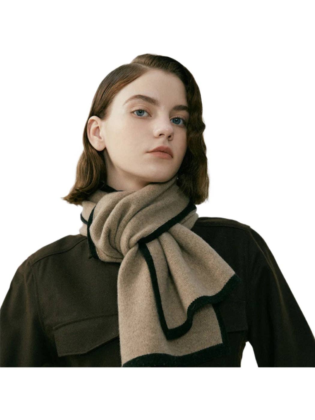 Contrast Knitted Scarf