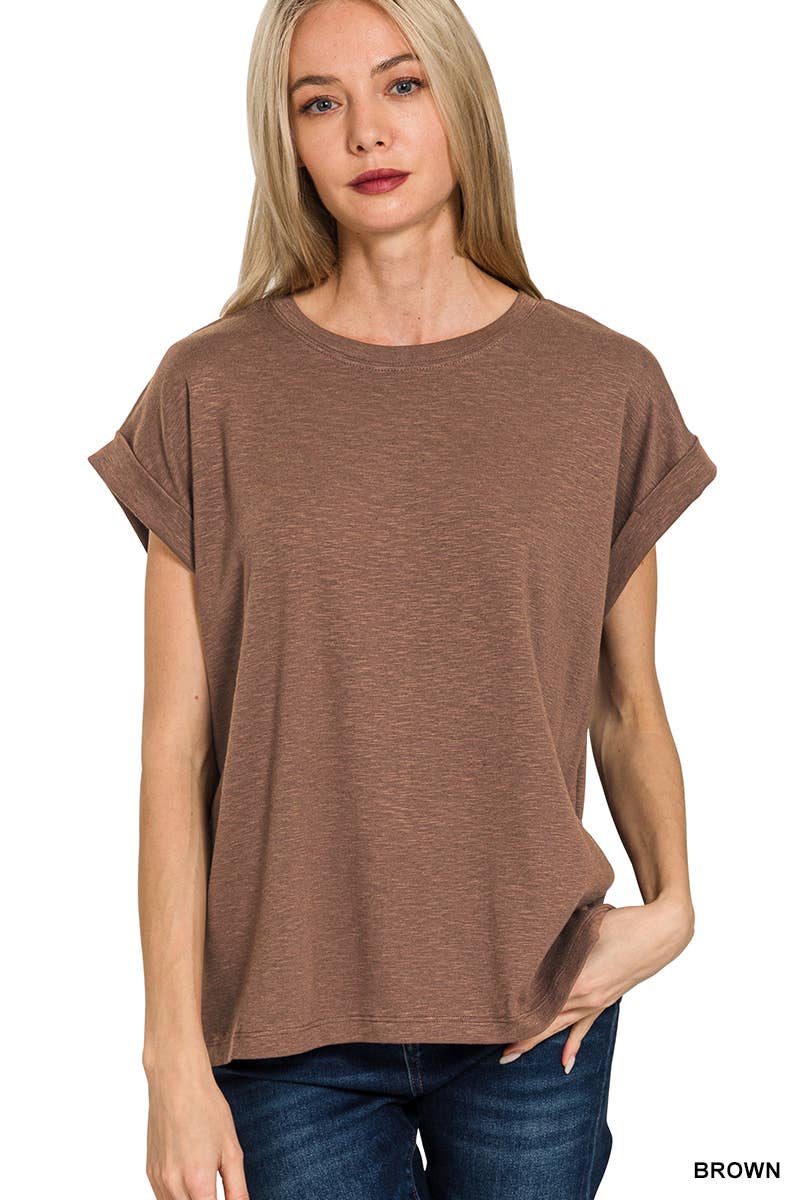 Modal Rolled Sleeve Tee