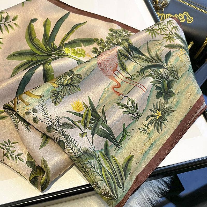 Jungle Animals Silk Scarf