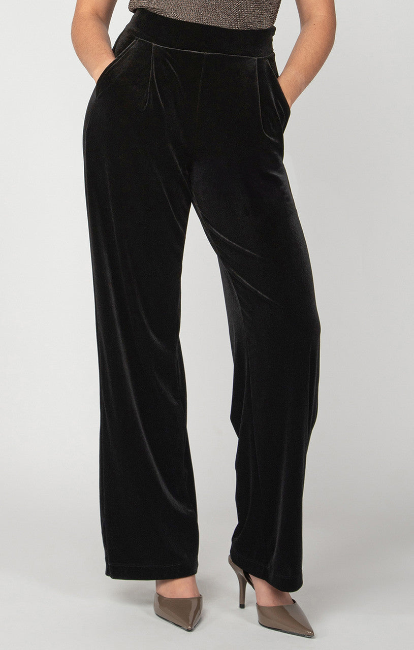 WIDE LEG VELOUR PANT