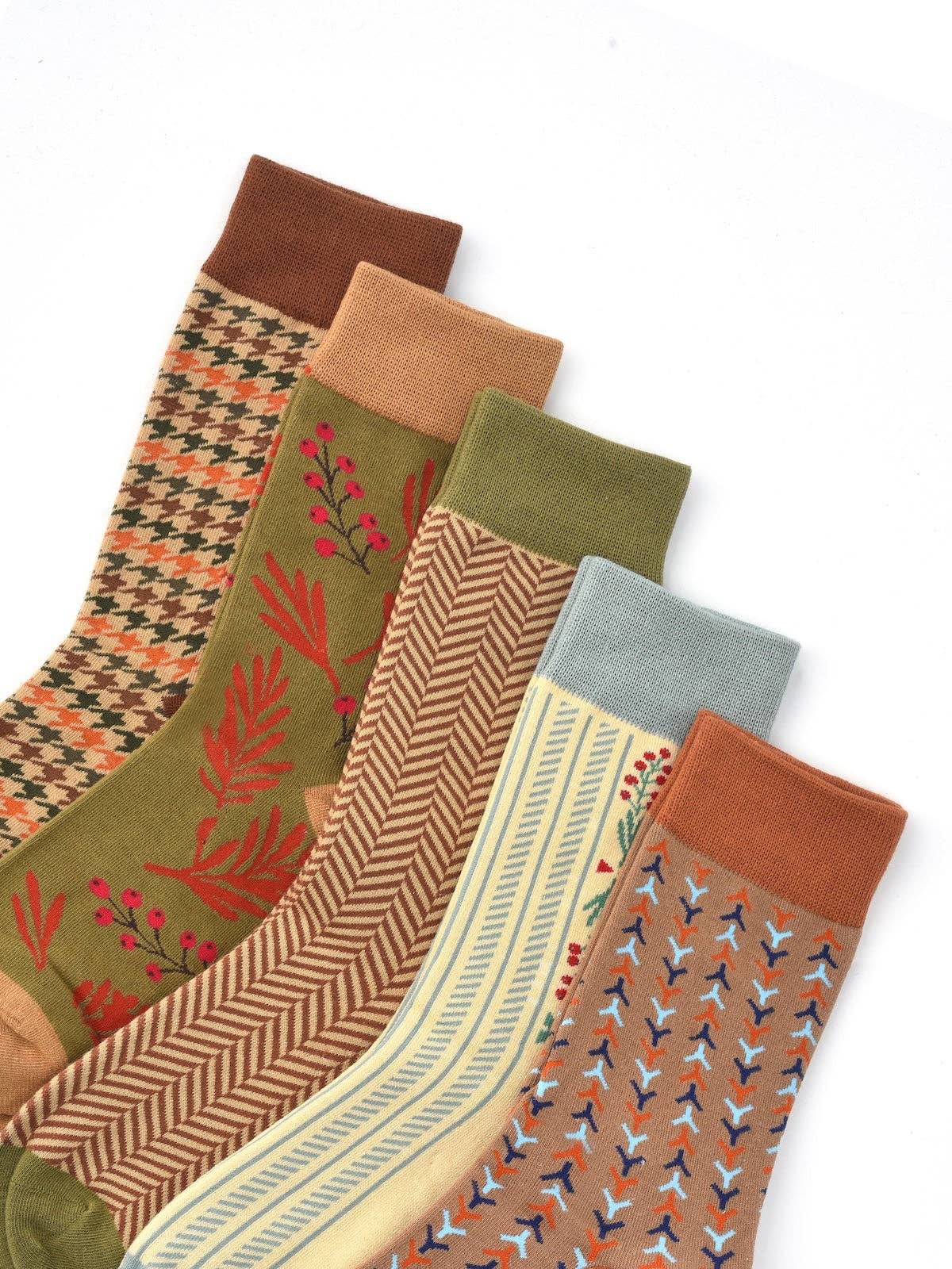 Rufia - Vintage Pattern Women's Socks for Fall & Winter