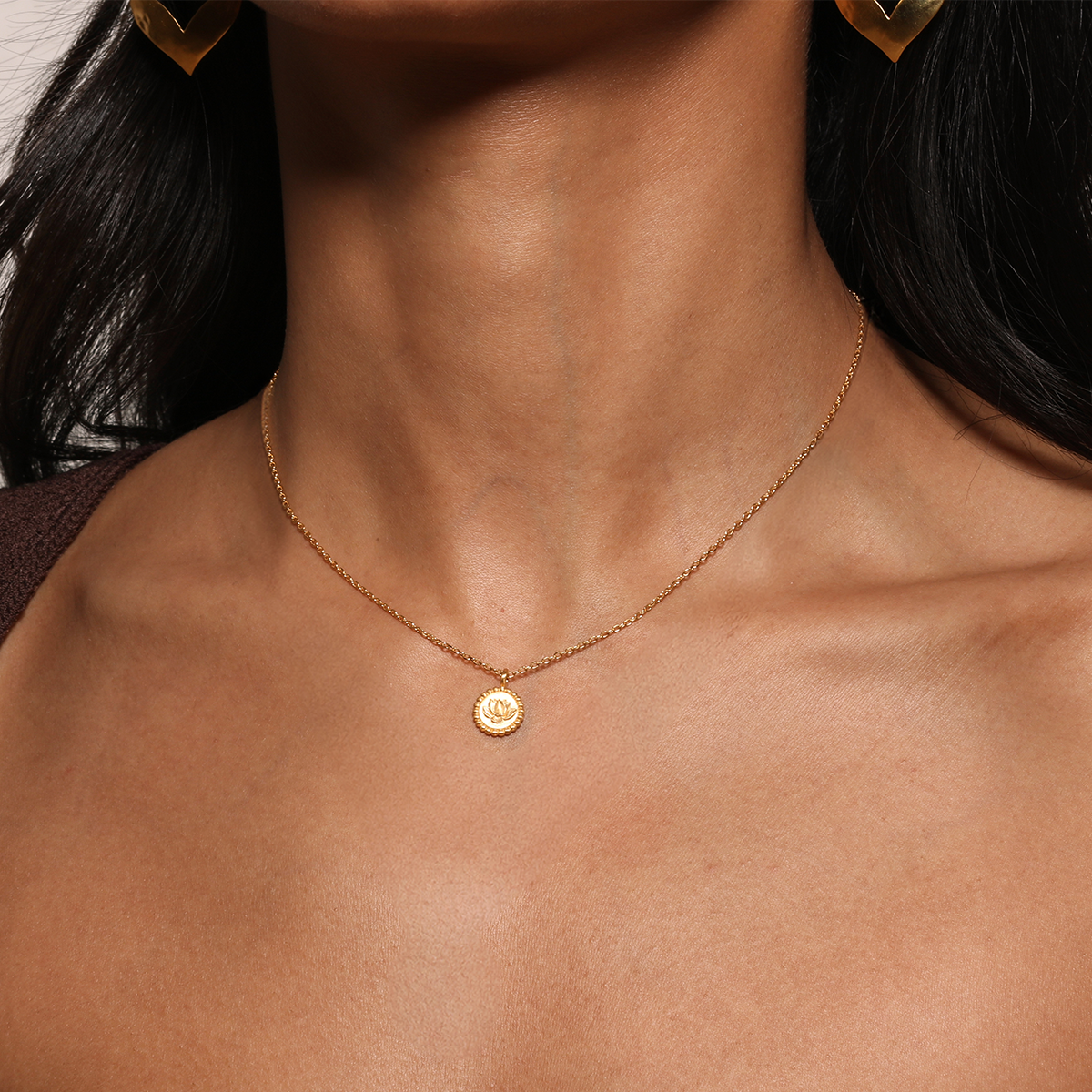 16" Lotus Necklace w/Beading