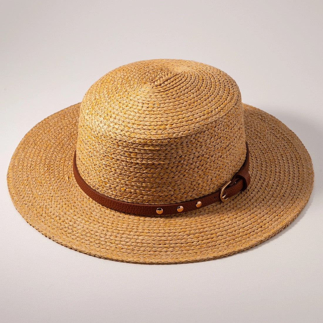 Leather Belt Strap Fedora Hat