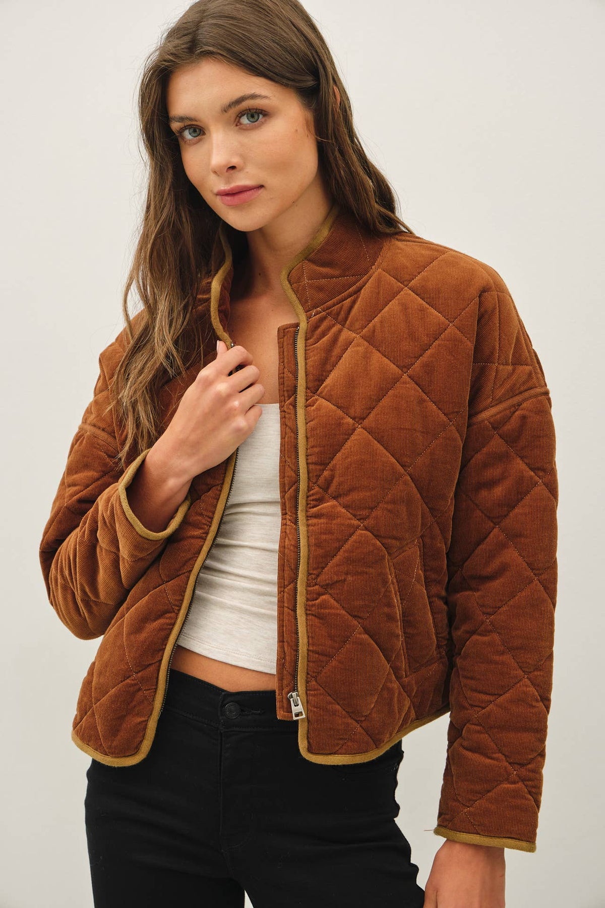 CORDUROY QUILTED JACKET