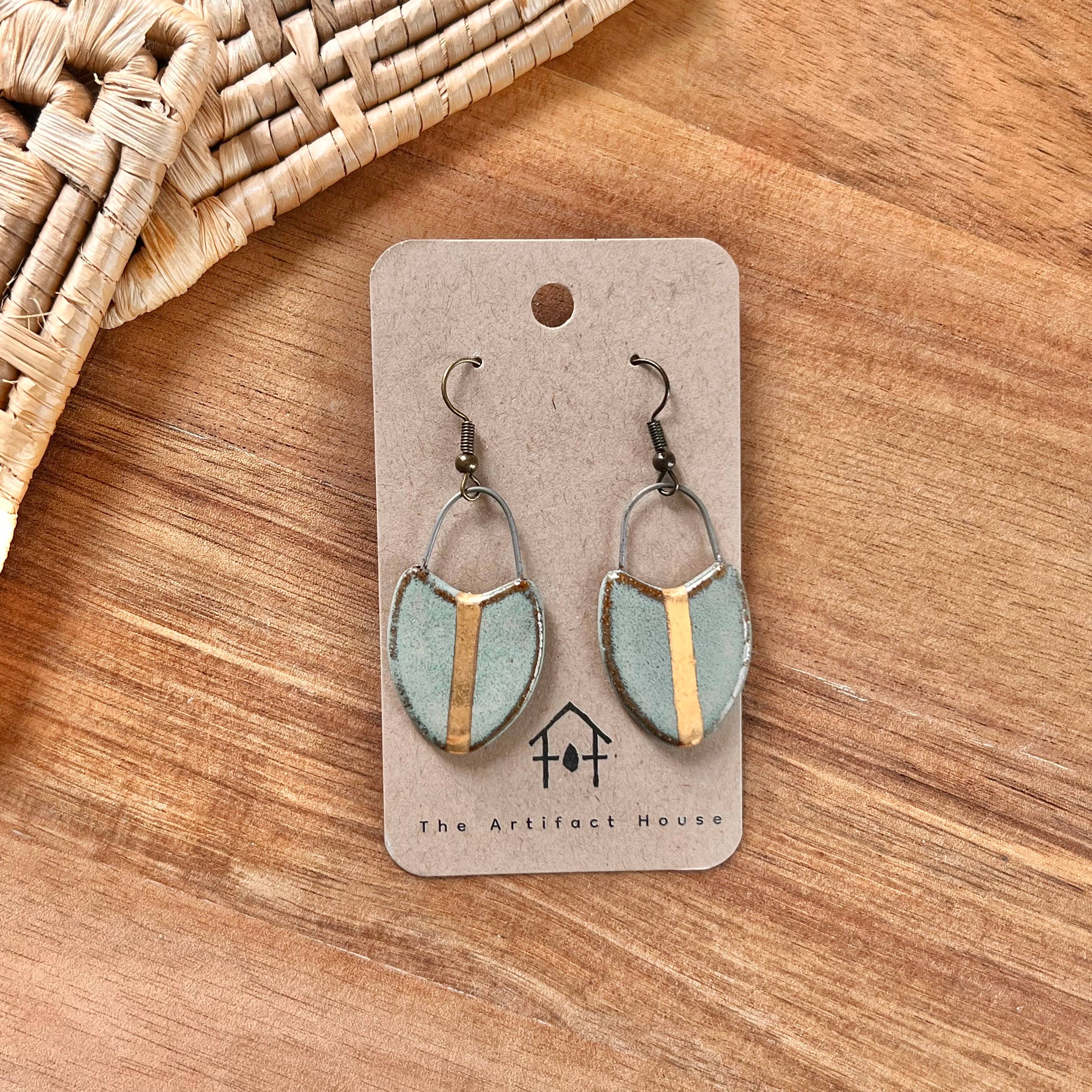 Turquoise & Gold Earrings