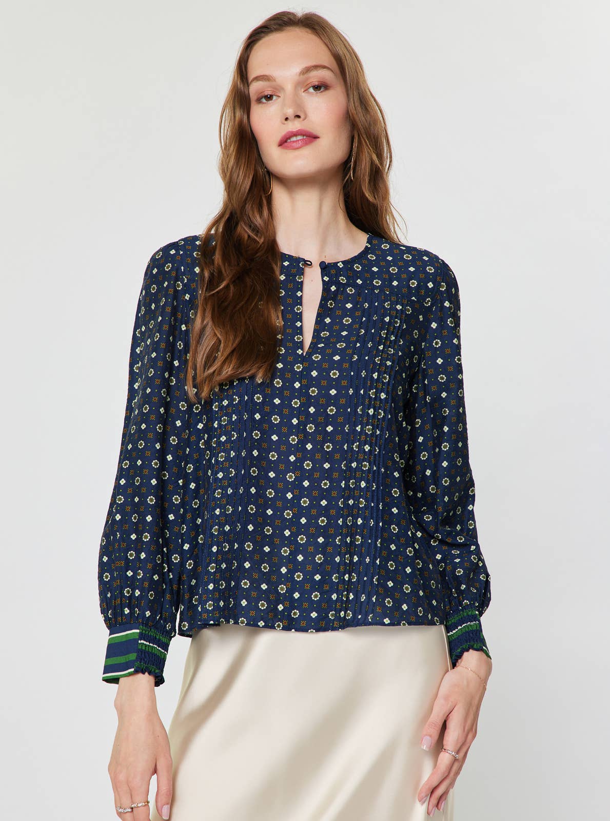 Geo Print Blouse