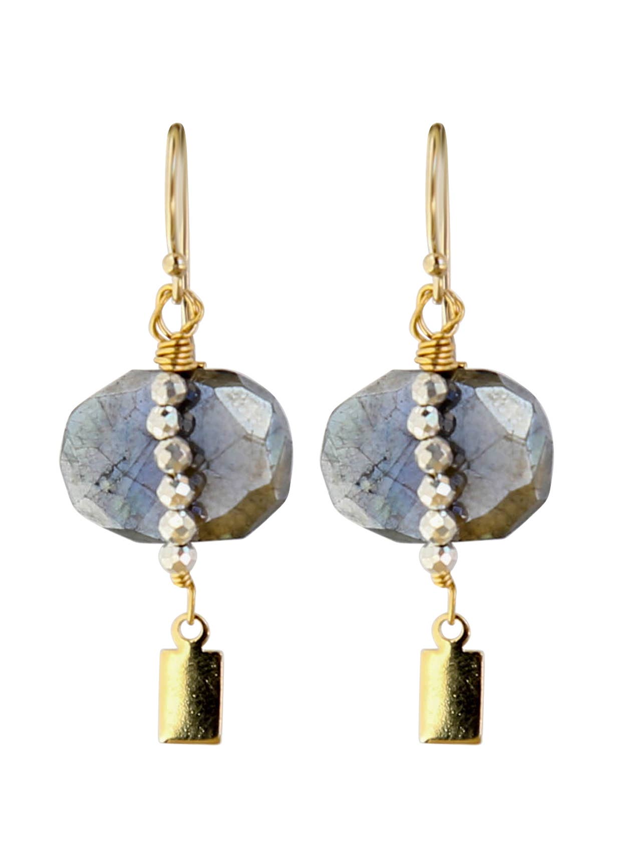 Solo Earrings Labradorite