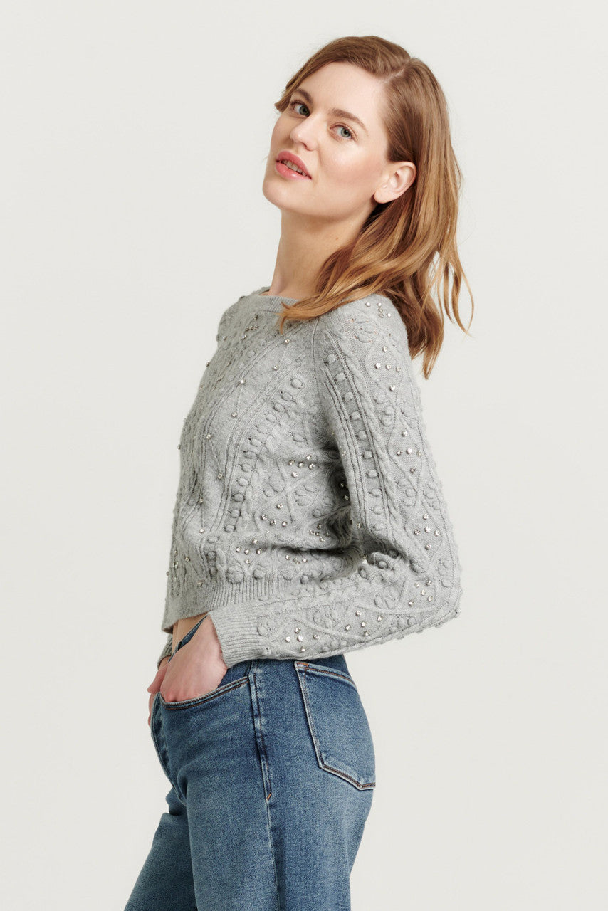 Another Love Carlotta Sweater Marled Grey