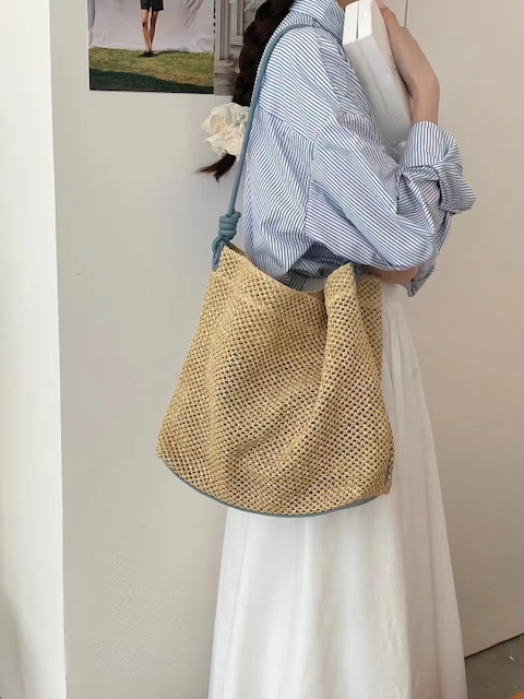 Straw Tote Shoulder Bag