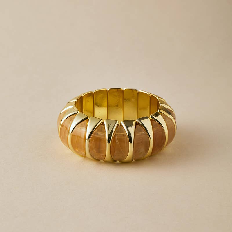 Marquise Link Stretch Bangle Bracelet