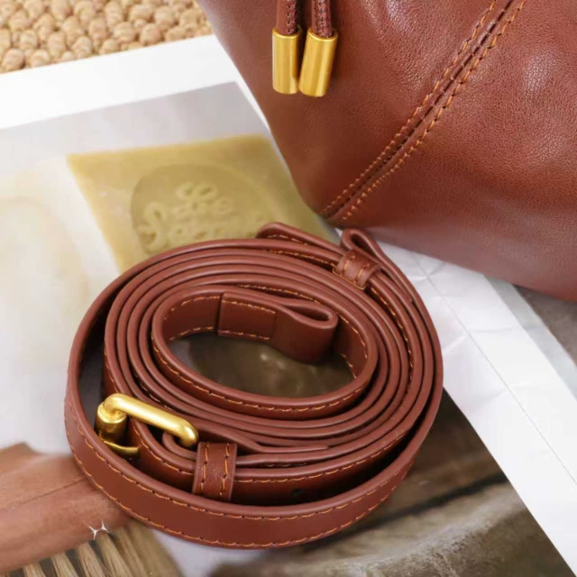 Leather & Stitch Detail Shoulder/Crossbody Bag