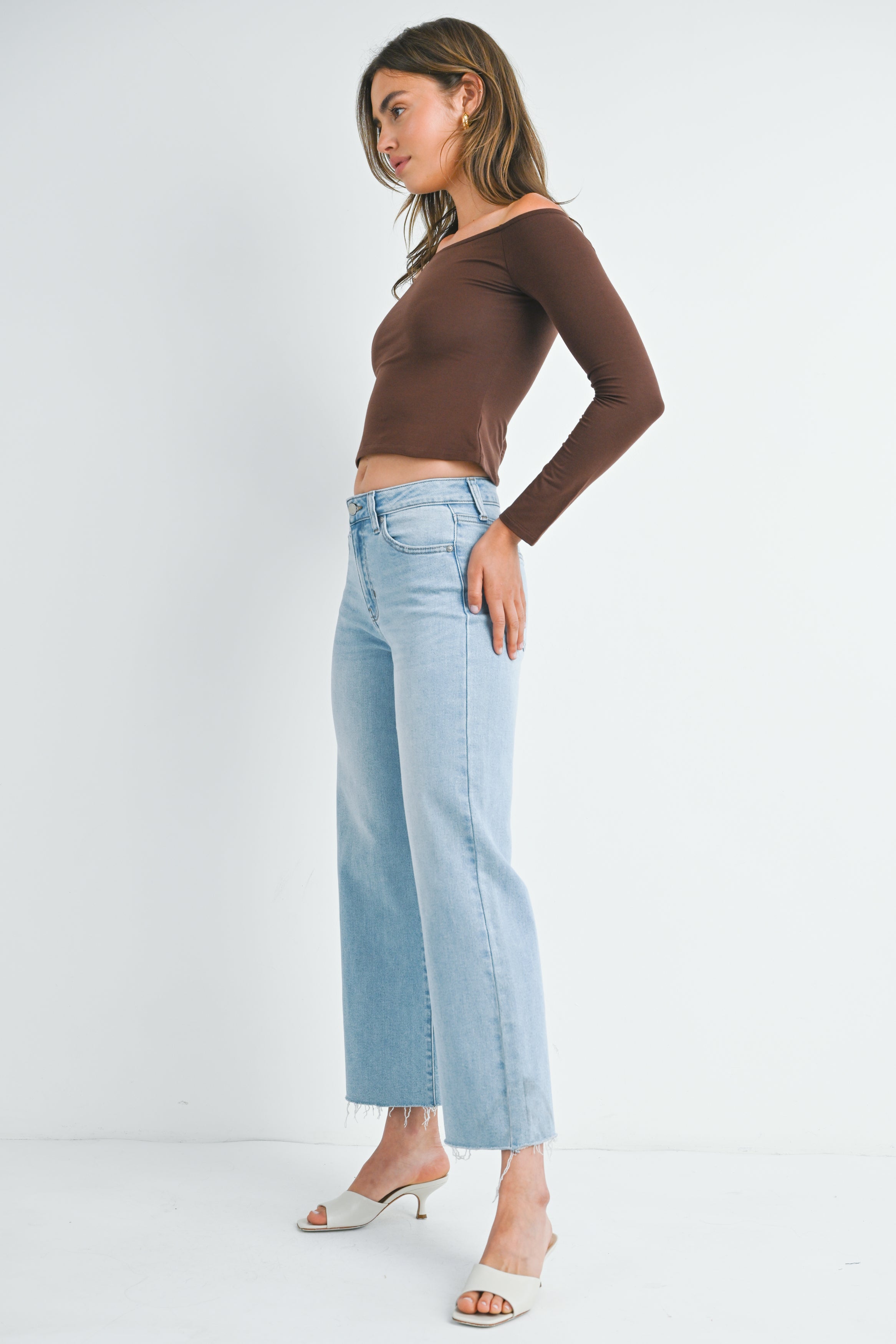 Slim Wide Leg Jeans