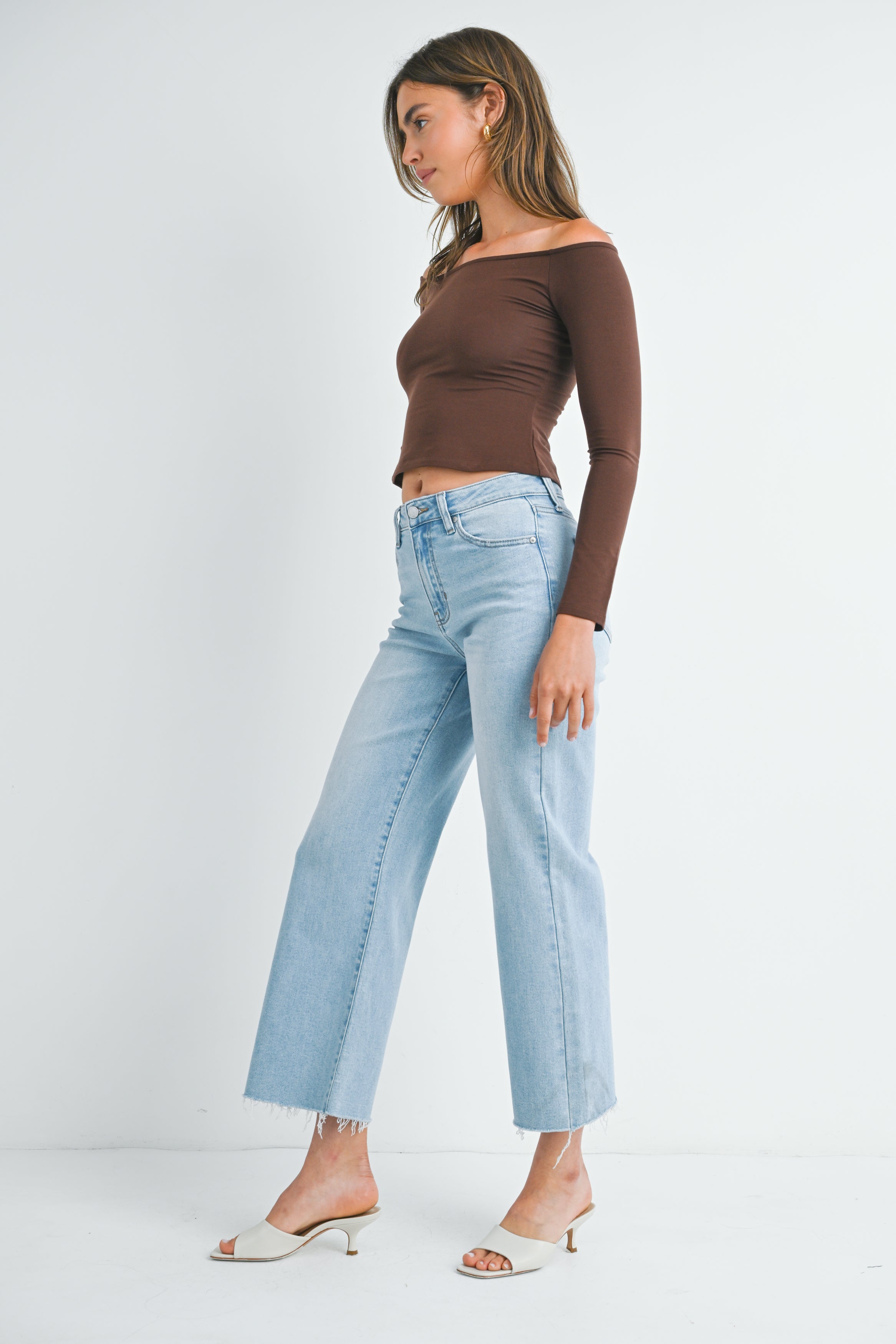 Slim Wide Leg Jeans