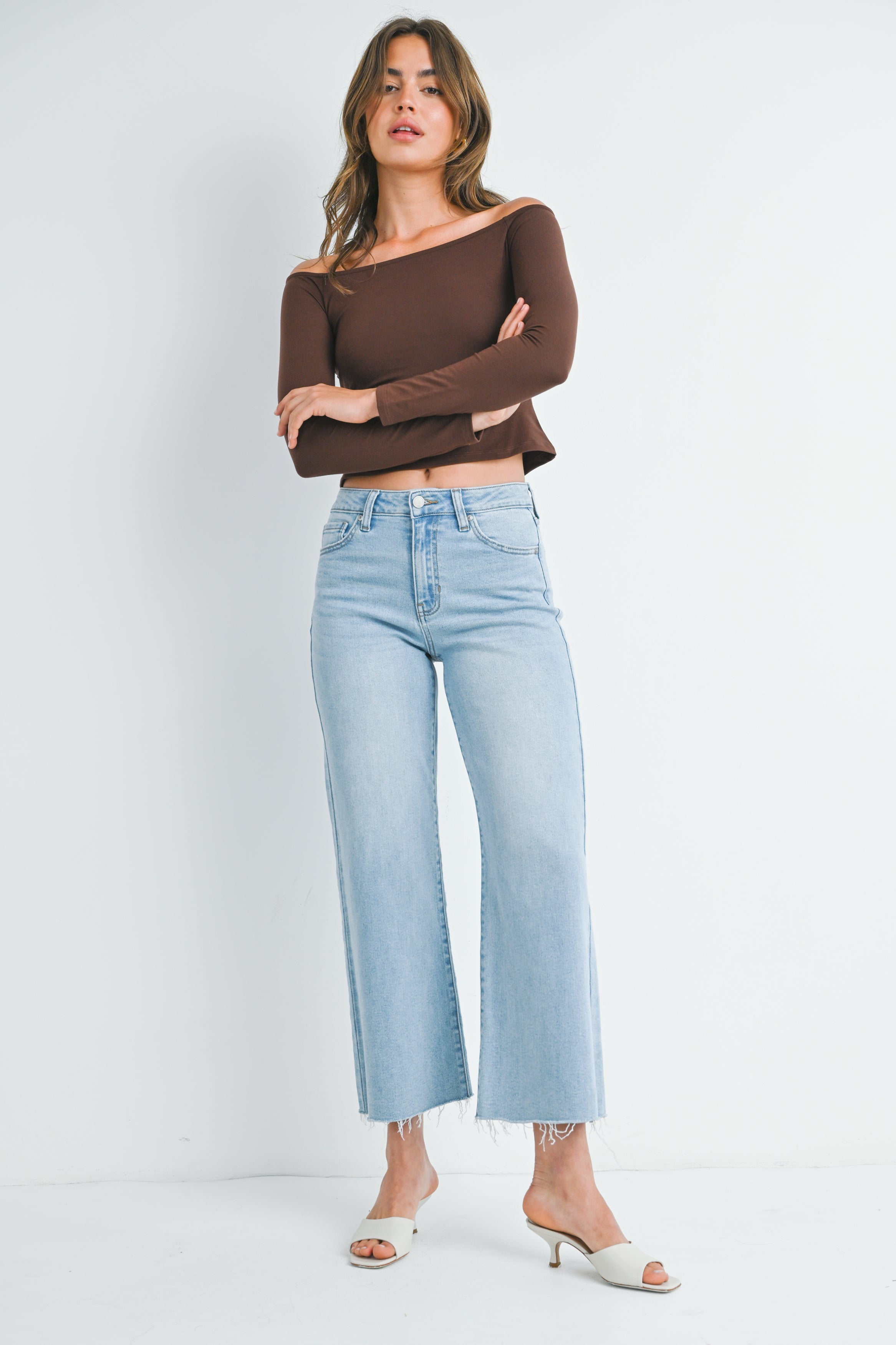 Slim Wide Leg Jeans