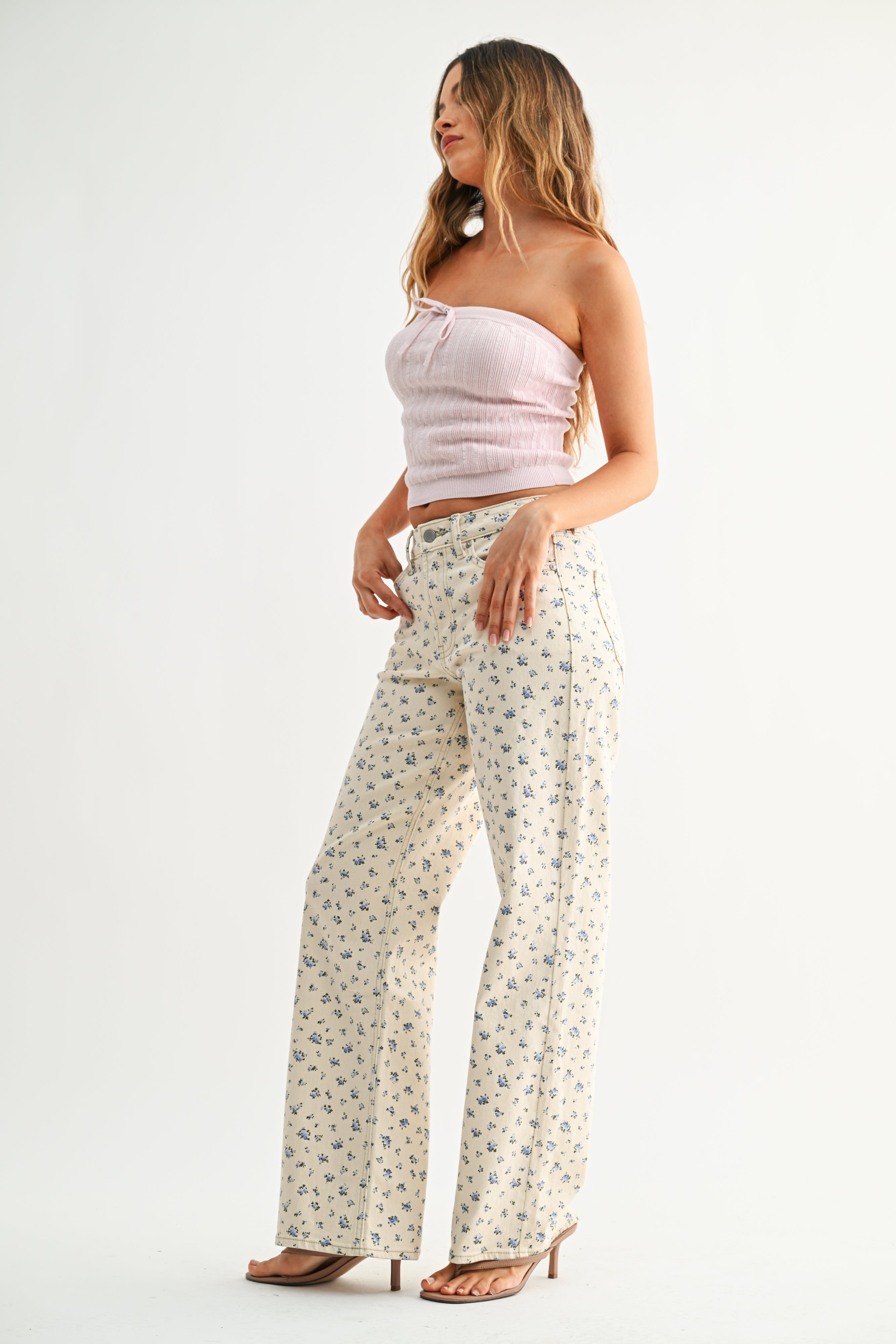 Vintage Straight Print Jeans