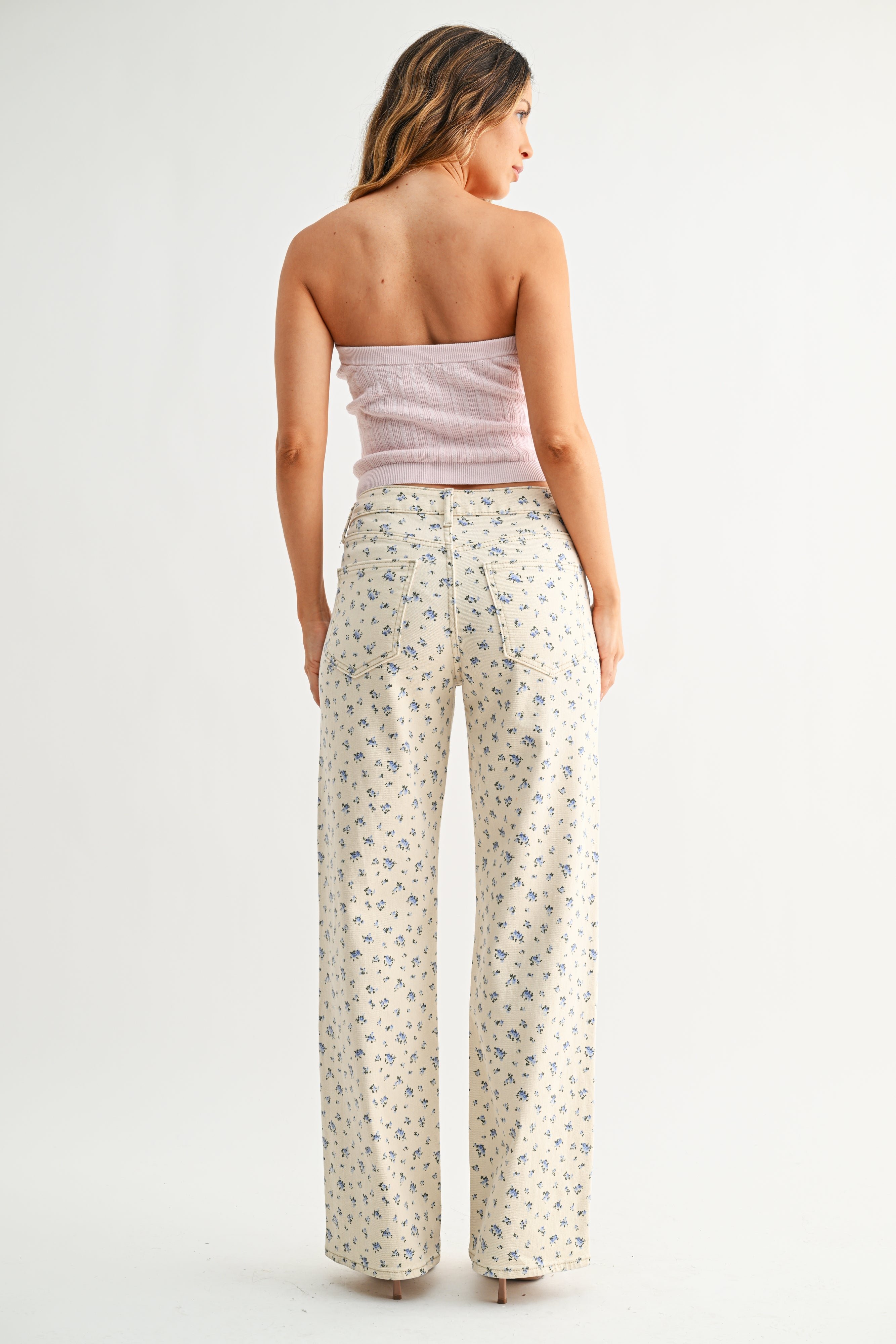 Vintage Straight Print Jeans