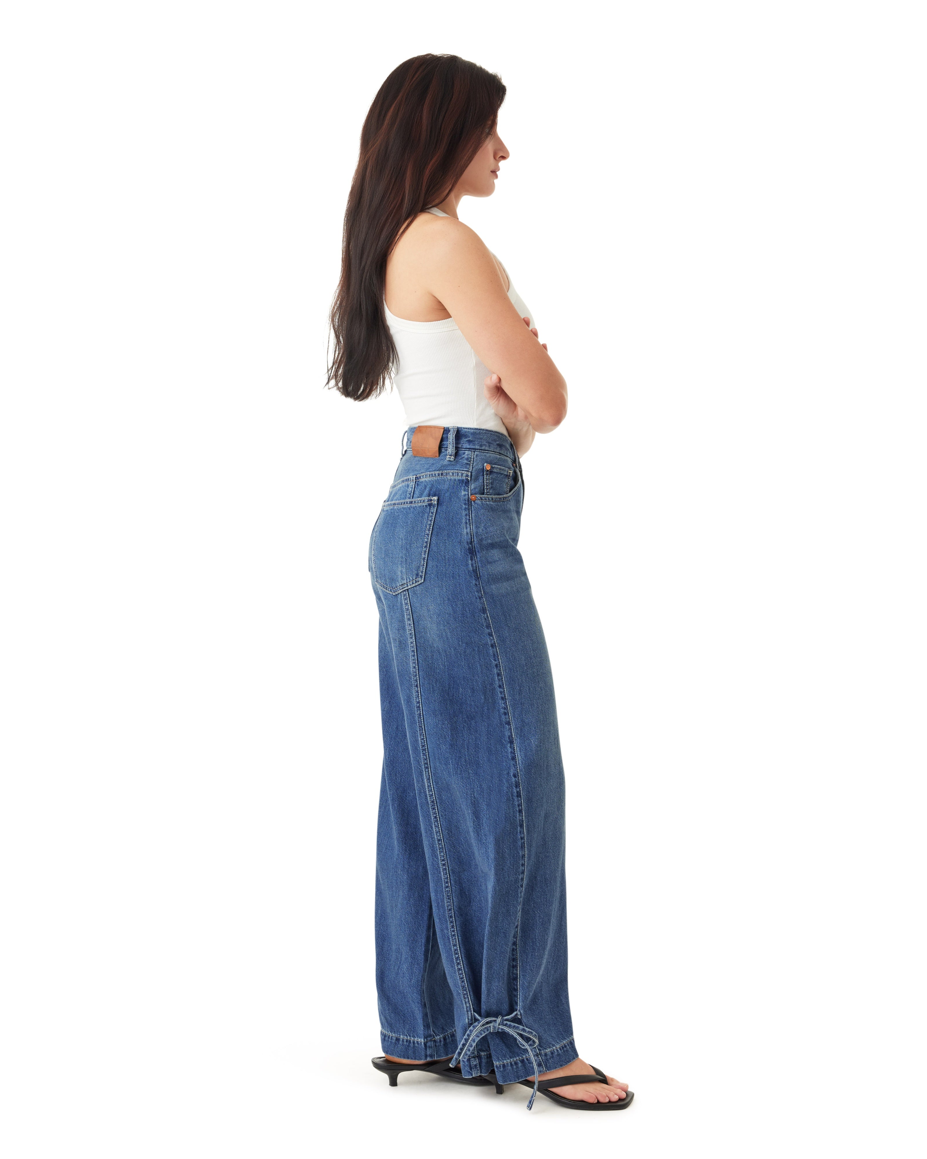 Drapey Relaxed Barrel Jeans
