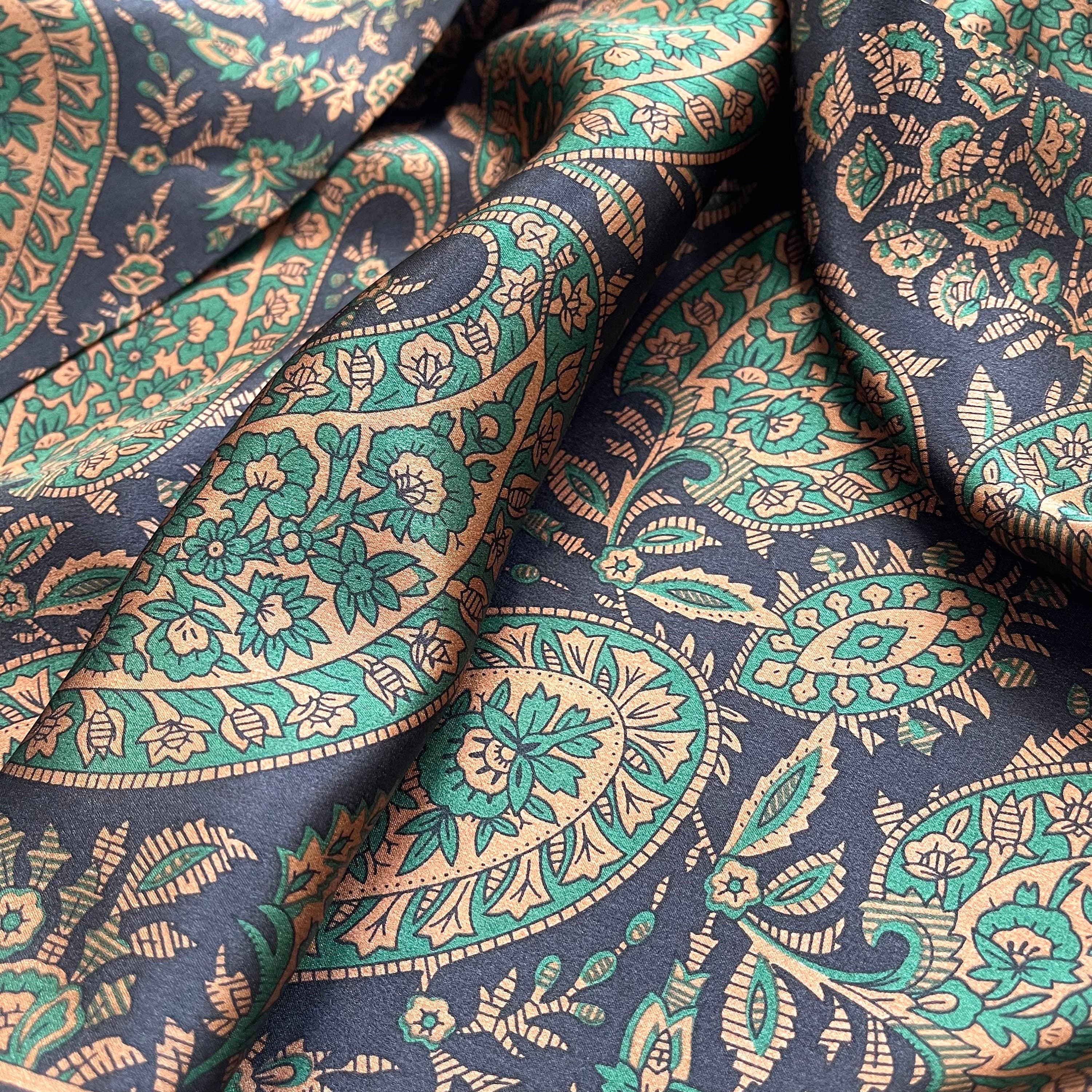 Boho Paisley Silk Scarf