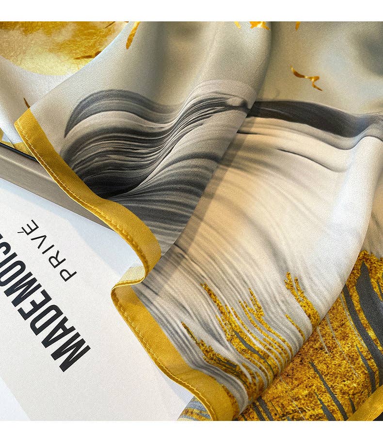 Gingko Leaf Silk Scarf