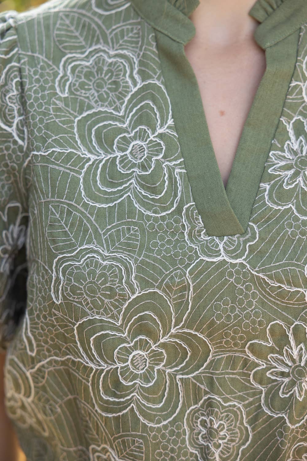 Floral Embroidered Top