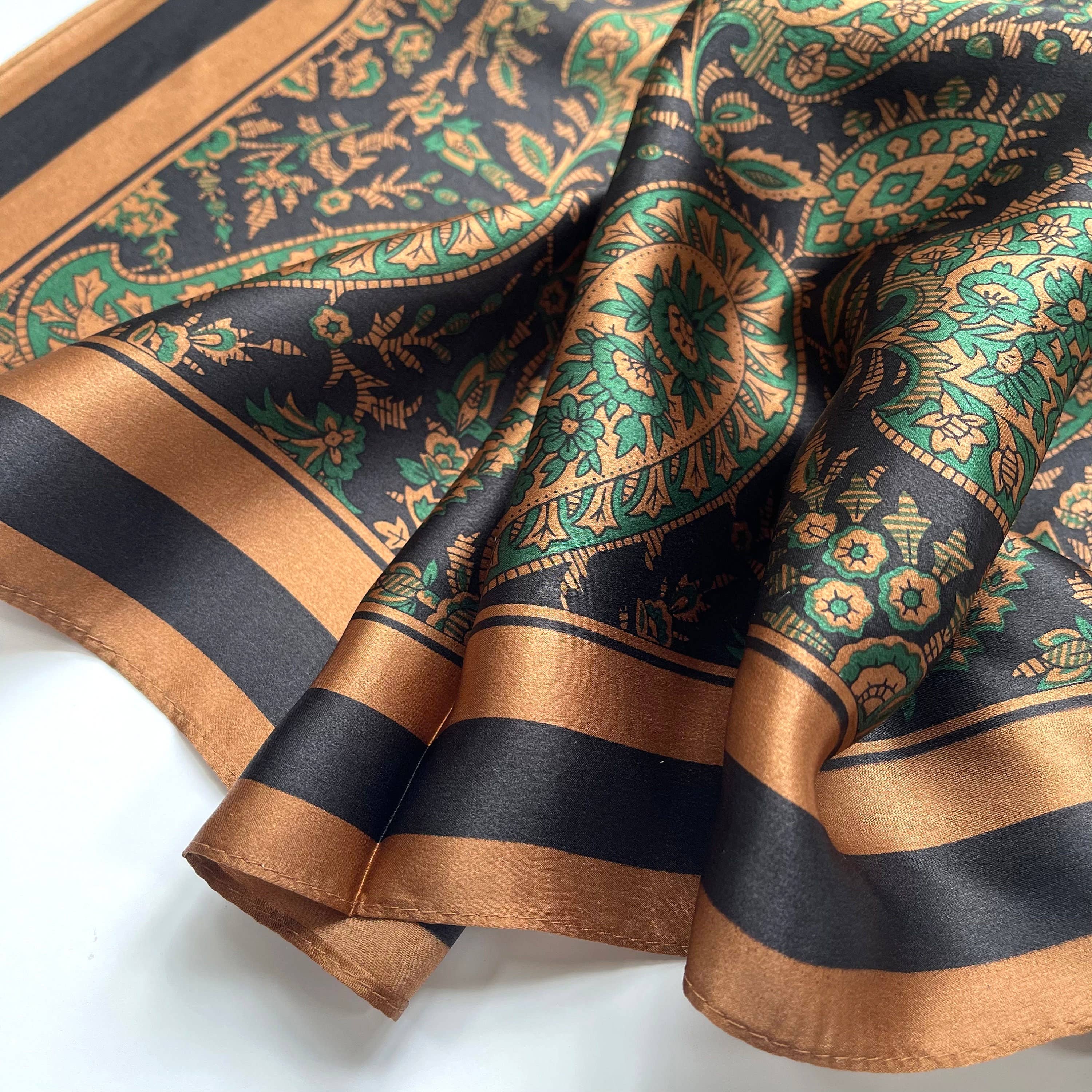 Boho Paisley Silk Scarf