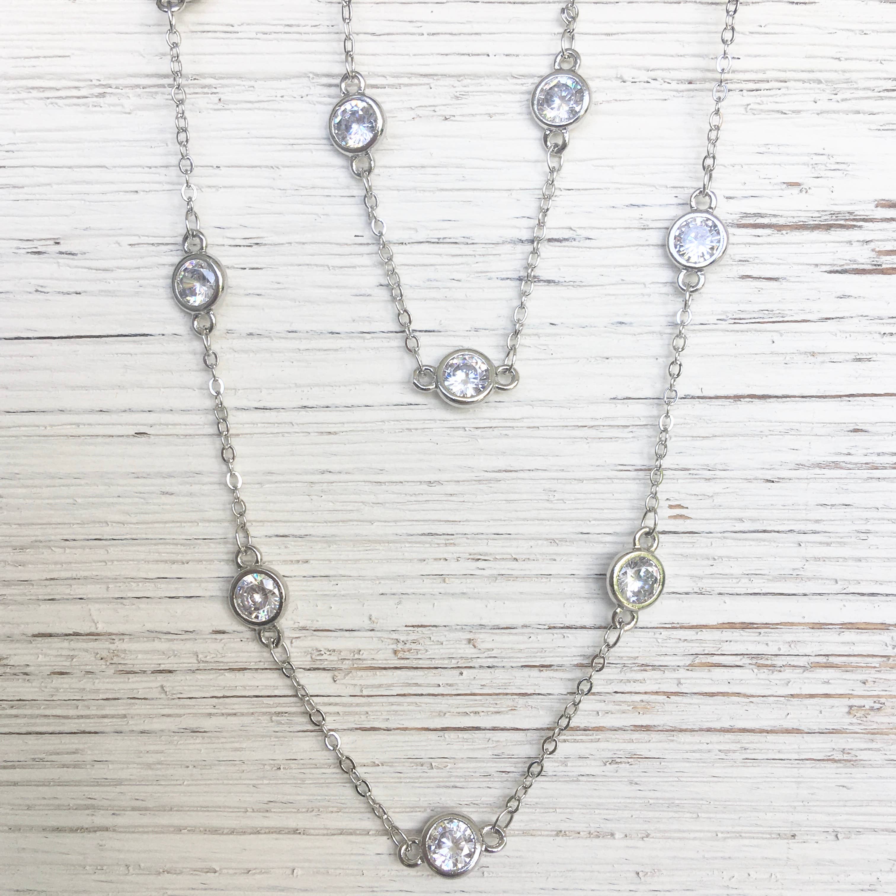 Silver & Crystal Necklace