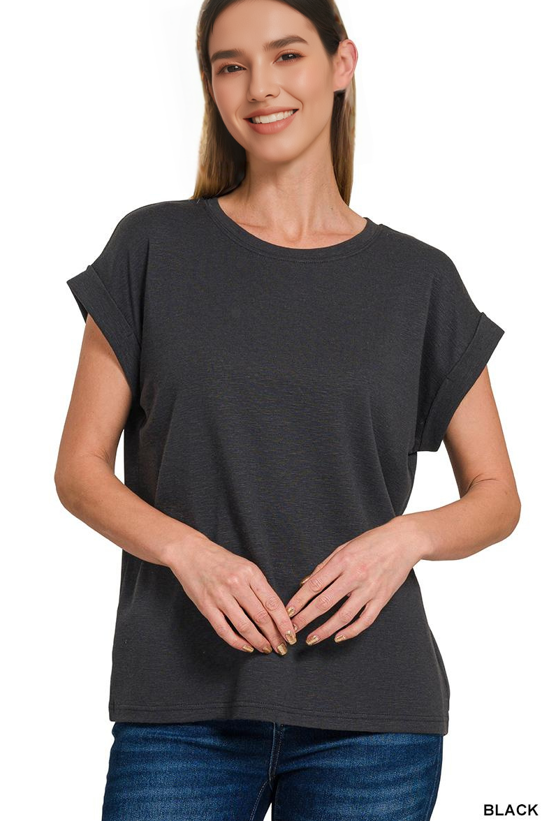Modal Rolled Sleeve Tee