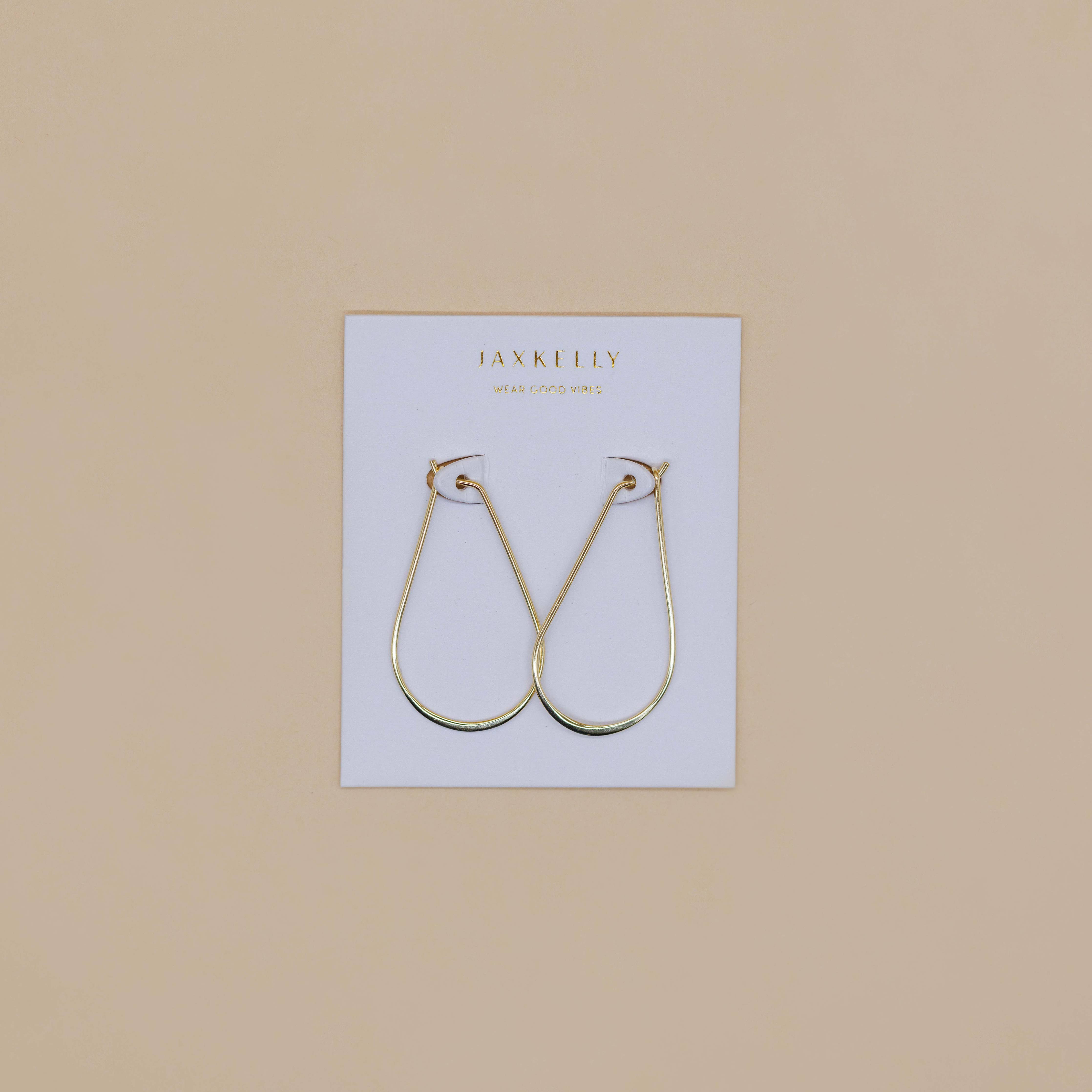 Gold Long Oval Hoop