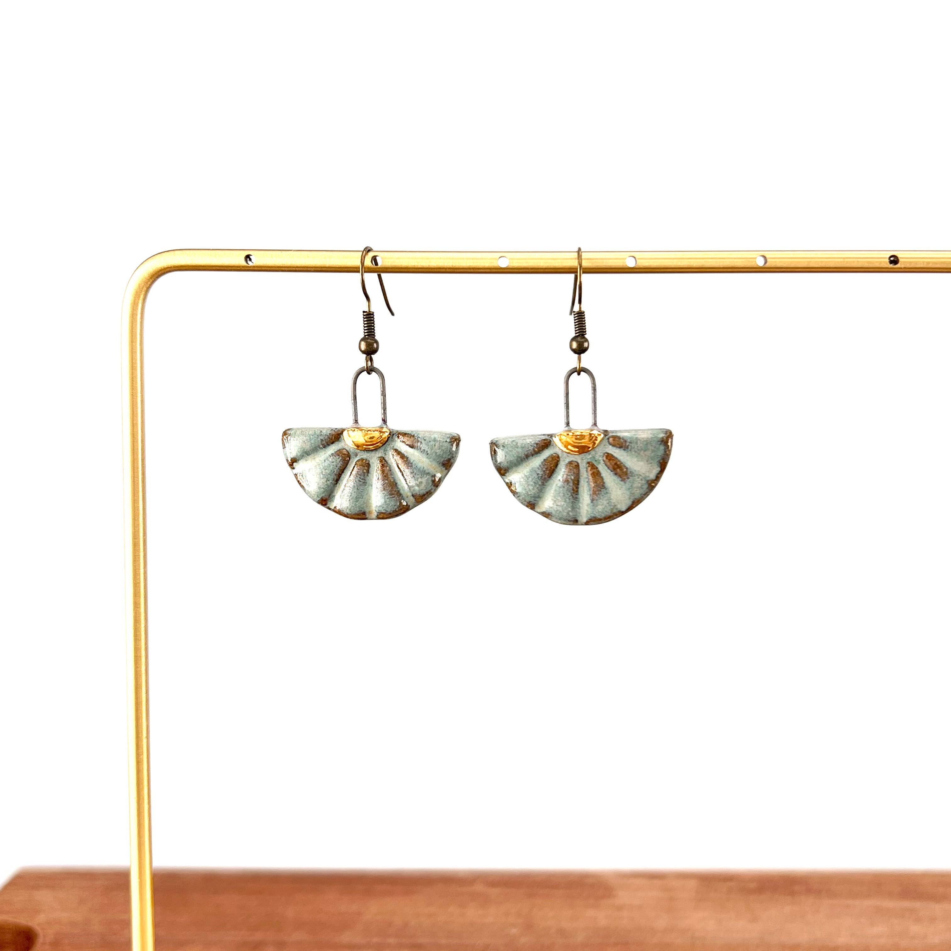 Short Sun Burst Earrings