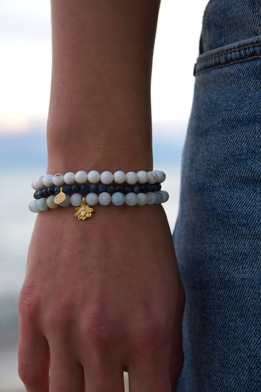 Manifest Positivity Gemstone Bracelet Trio