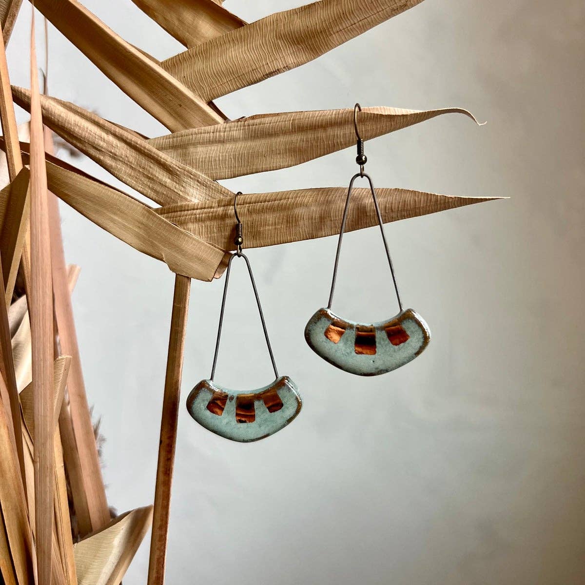 Turquoise & Gold Collar Earrings