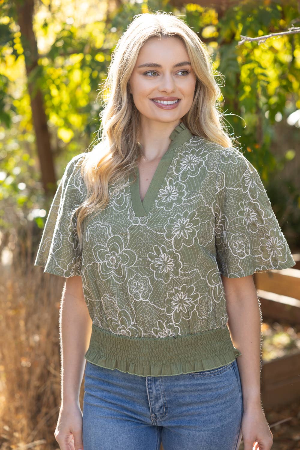 Floral Embroidered Top