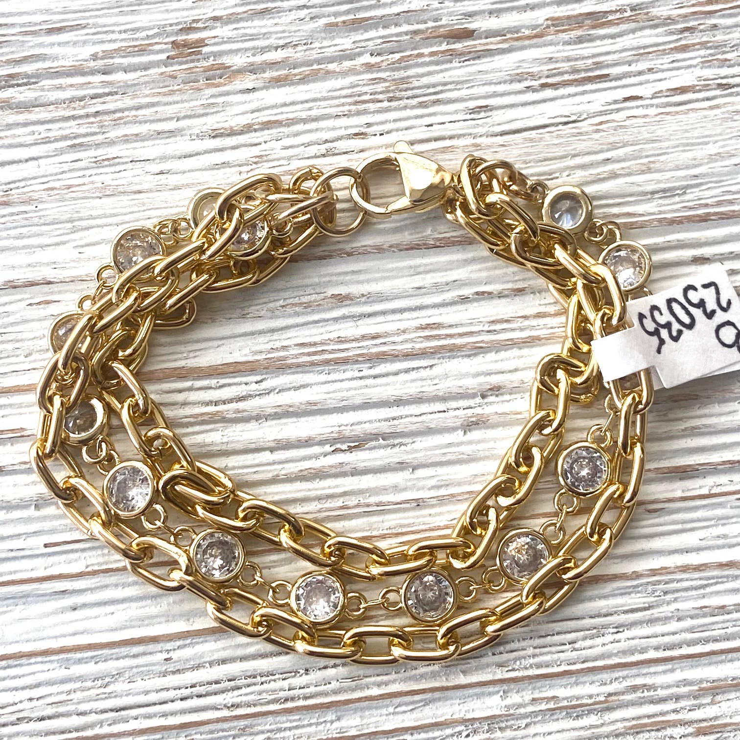 Gold & Crystal Bracelet
