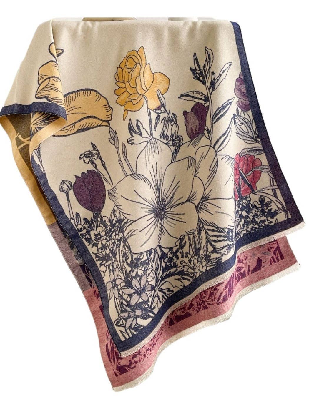 Reversible Floral Scarf