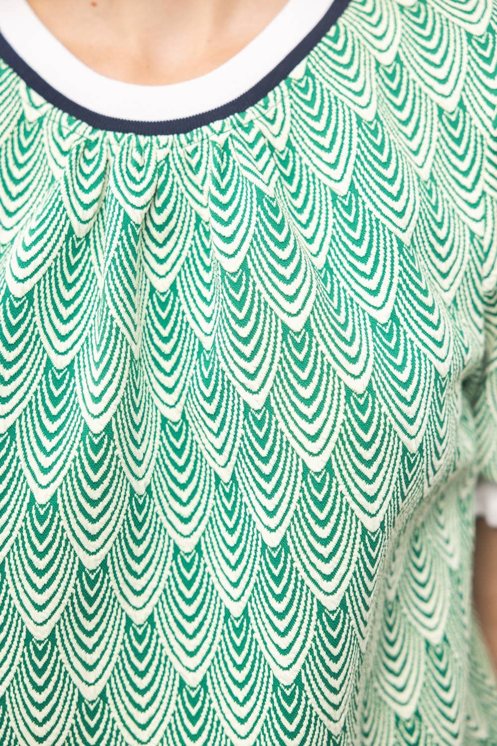 Wavy Pattern Knit Top
