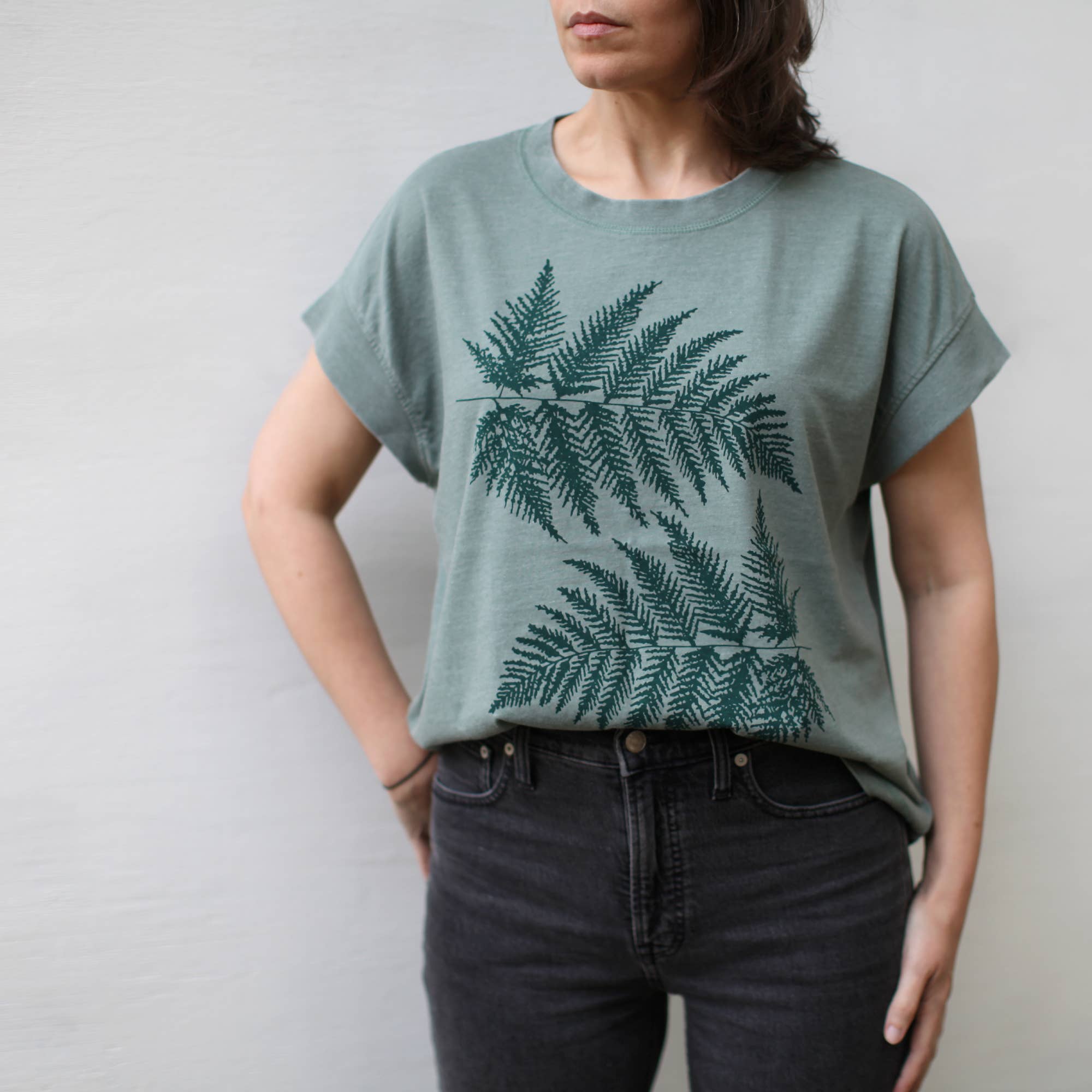 Fern Leaves Boxy Tee