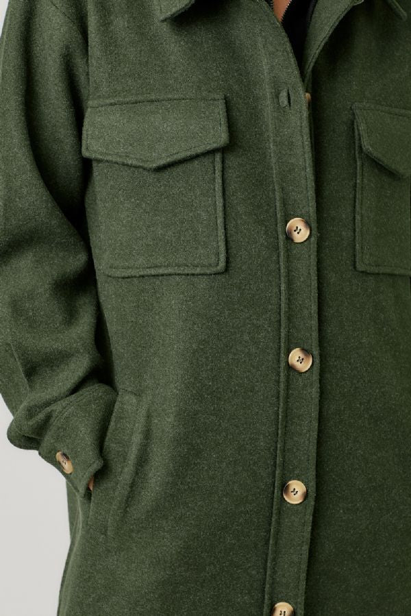 Twofer Hoodie Solid Coat