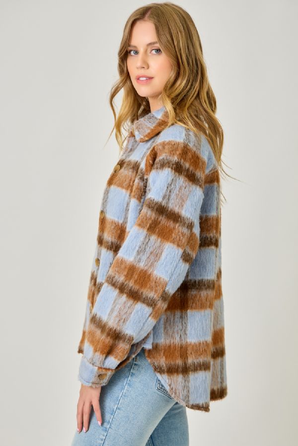 Plaid Button Down Shacket