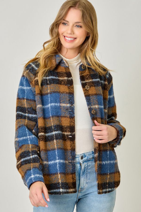 Plaid Button Down Shacket