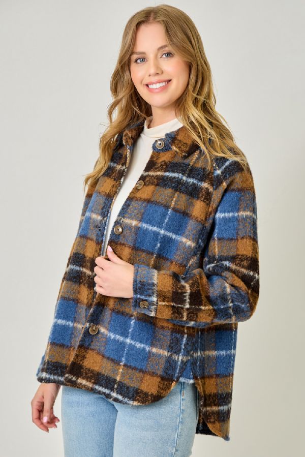 Plaid Button Down Shacket