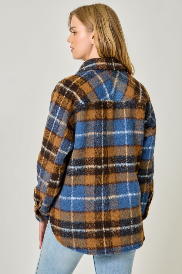 Plaid Button Down Shacket