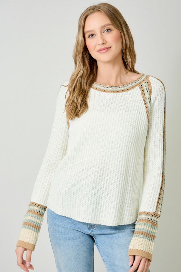 Raglan Sleeve Detail Sweater
