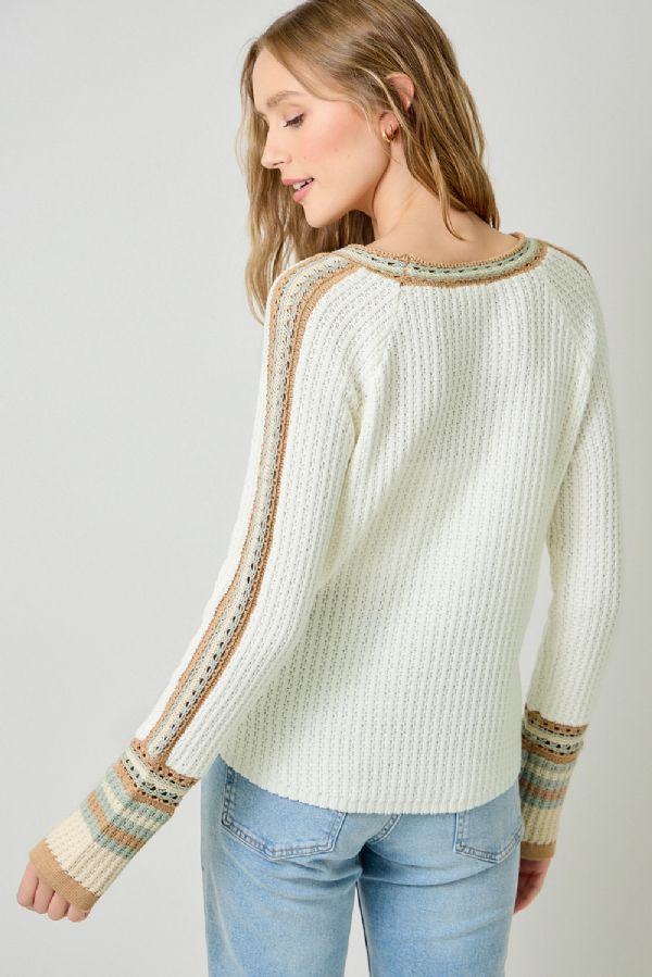 Raglan Sleeve Detail Sweater