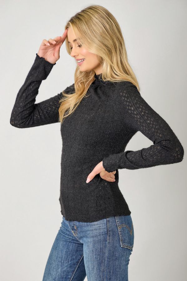 Lettuce Edge Mock Neck