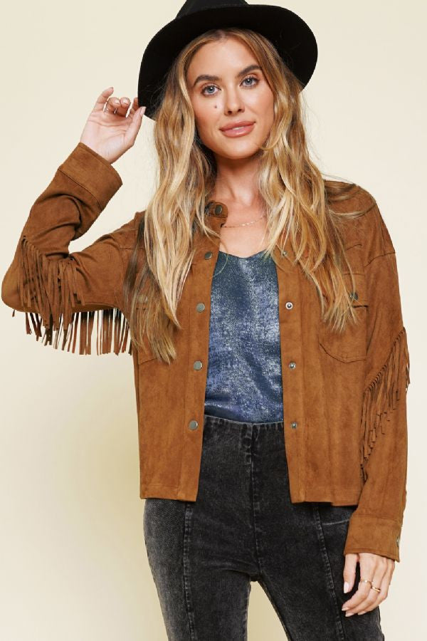 FRINGE SHIRT JACKET