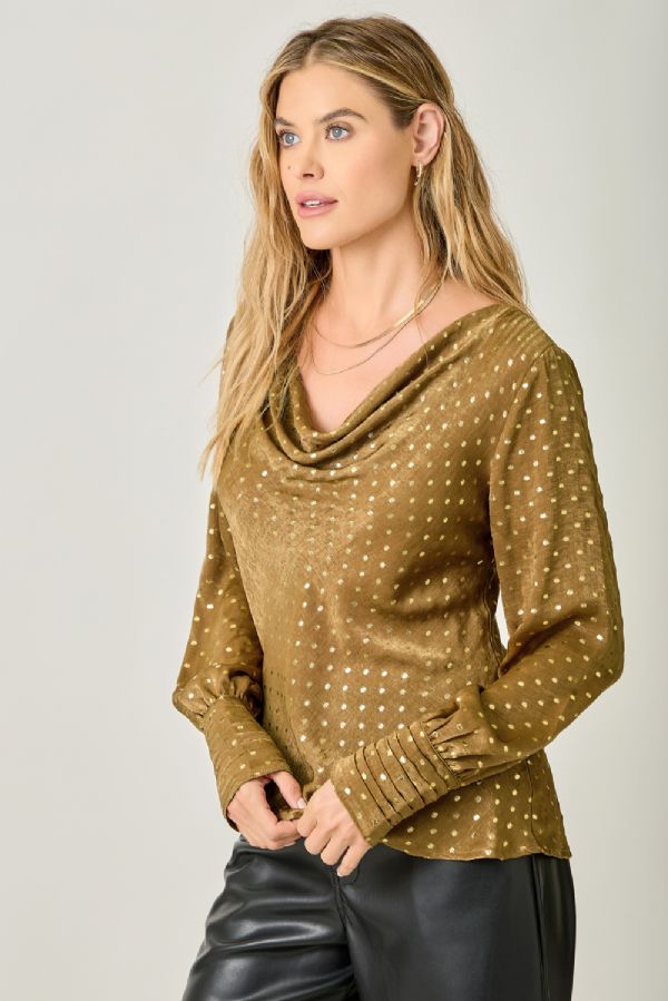 Cowl Neck Embellished Blouse