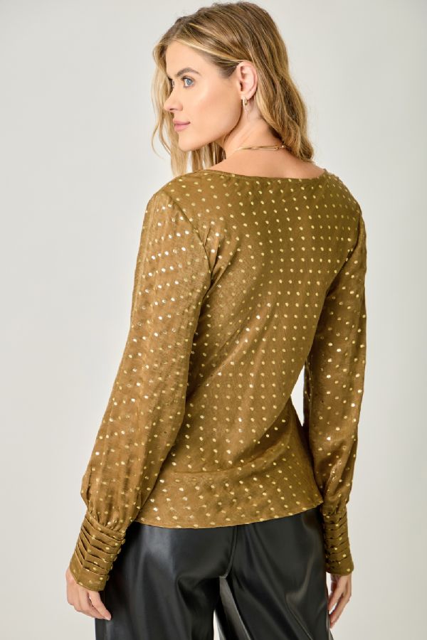 Cowl Neck Embellished Blouse
