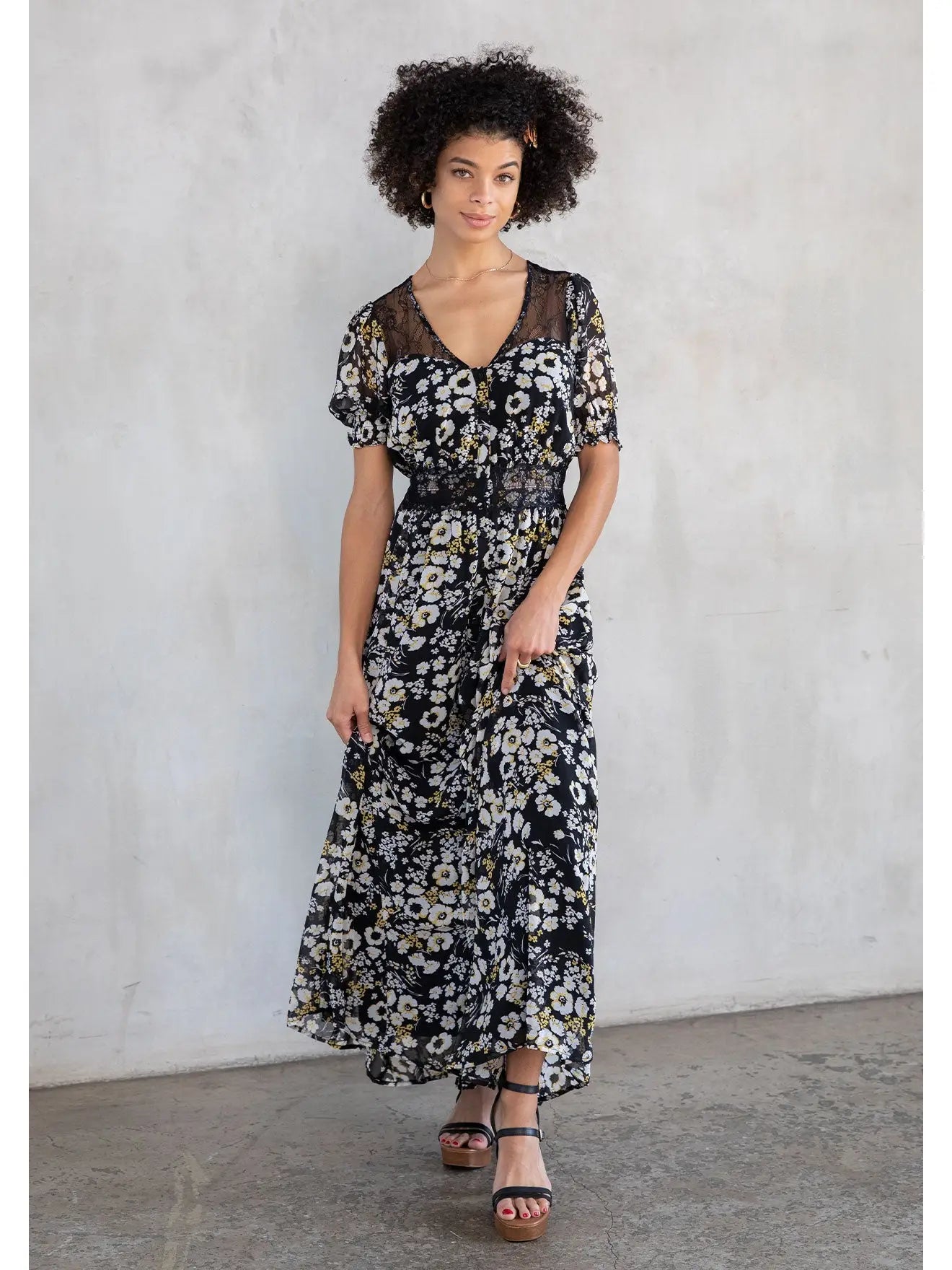 Floral Lace Maxi Dress Floral Lace Maxi Dress