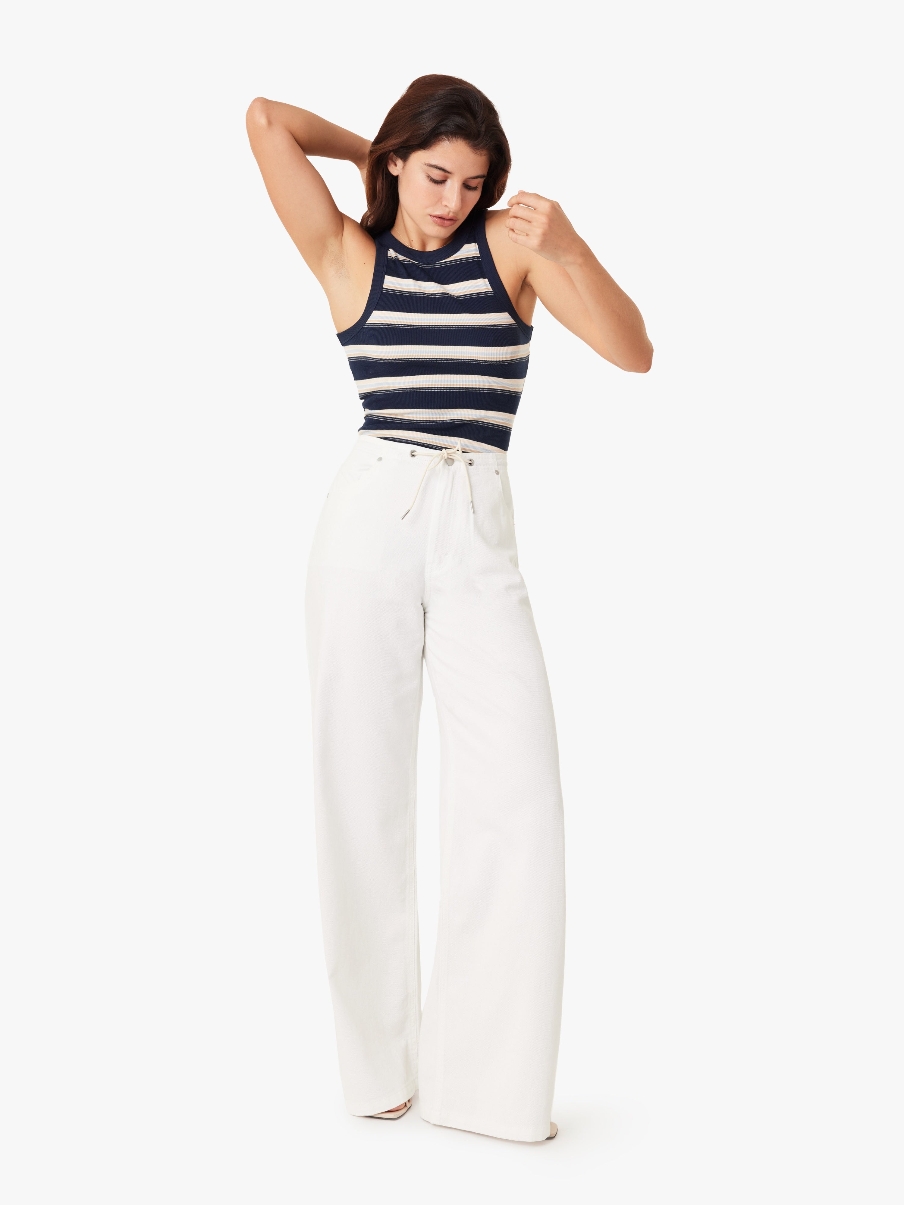 Lia Drawstring Wide Leg Jeans